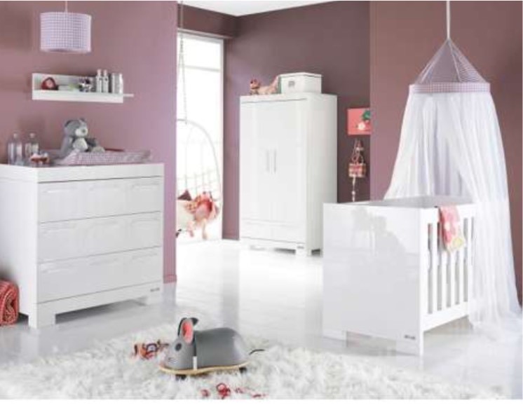 white nursery wardrobe and drawers